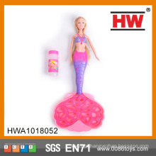 Girl Doll Bubble Machine Brinquedos Mermaid Bubble Toy